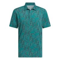 adidas Ultimate365 Textured Poloshirt mit Print Funktionsshirt Herren - Pure Teal / Aurora Ivy
