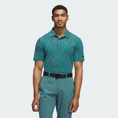 Rückansicht von adidas Ultimate365 Textured Poloshirt mit Print Funktionsshirt Herren Pure Teal / Aurora Ivy
