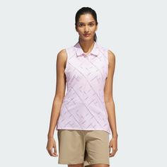 Rückansicht von adidas Ultimate365 Printed Sleeveless Poloshirt Poloshirt Damen Clear Pink