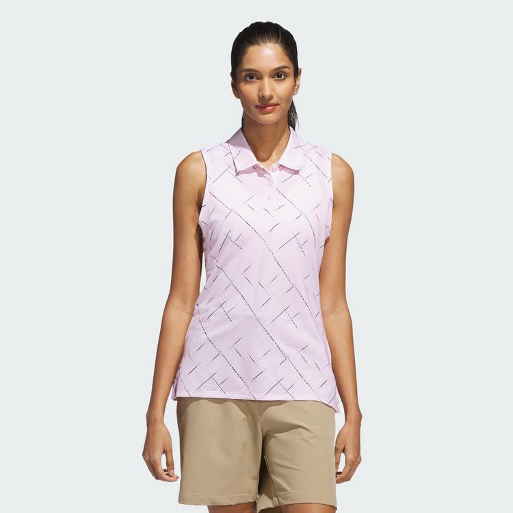 adidas adidas Ultimate365 Printed Sleeveless Poloshirt Poloshirt Damen - Clear Pink - 0 | SportScheck
