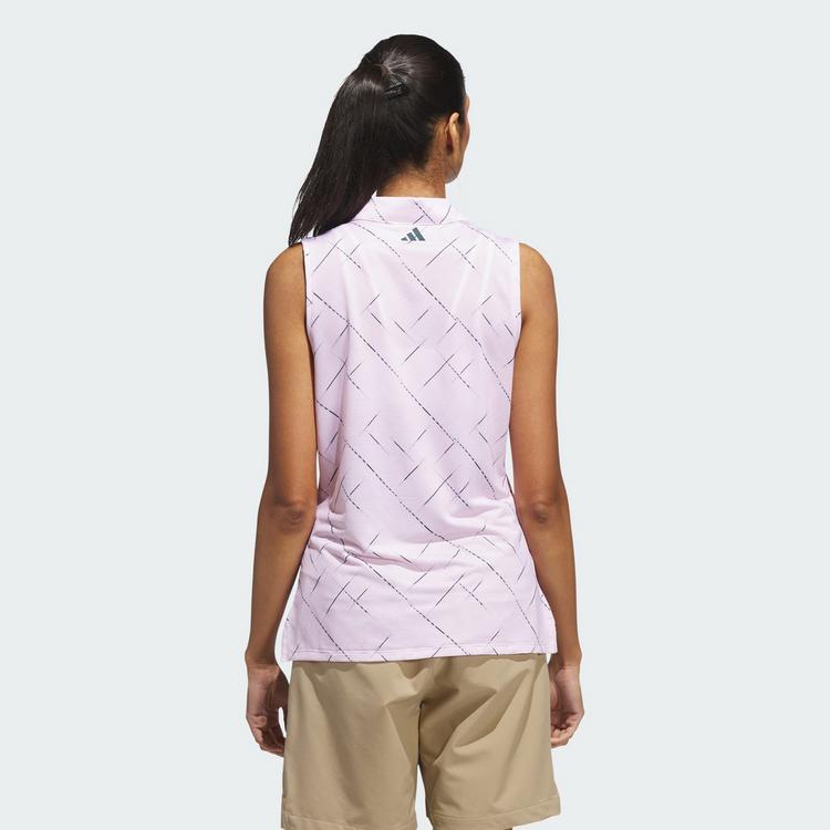 adidas adidas Ultimate365 Printed Sleeveless Poloshirt Poloshirt Damen - Clear Pink - 1 | SportScheck