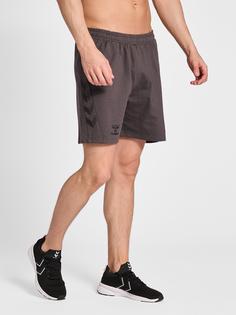 Rückansicht von hummel hmlOFFGRID COTTON SHORTS Funktionsshorts Herren FORGED IRON/JET BLACK
