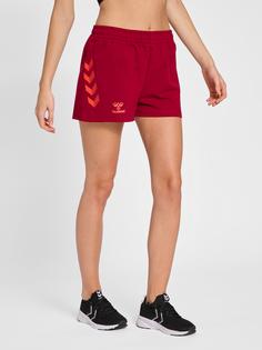 Rückansicht von hummel hmlOFFGRID COTTON SHORTS WO Funktionsshorts Damen RHUBARB/NASTURTIUM