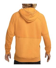 Rückansicht von Nike F.C. Fleece Hoody Sweatshirt Herren gelbrot