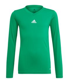 adidas Team Base Top langarm Kids Dunkel Funktionsshirt Kinder gruen