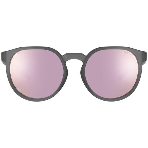 Rückansicht von Bollé MERIT Sportbrille dark tortoise matte sky blue polarized