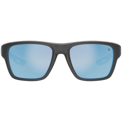 Rückansicht von Bollé AIRDRIFT Sportbrille black matte acid sky blue polarized