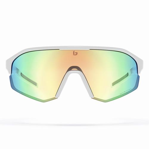 Rückansicht von Bollé LIGHTSHIFTER Sportbrille white matte glaz-phantom clear green