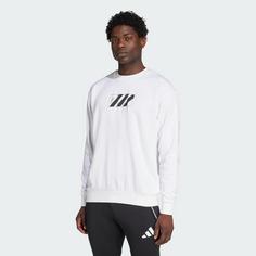 Rückansicht von adidas Copa Grafik Sweatshirt Langarmshirt Herren White