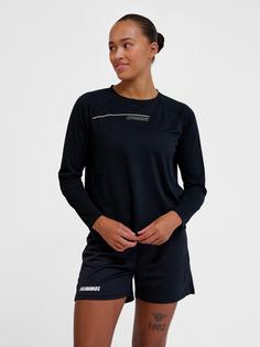 Rückansicht von hummel hmlCOURT LIGHT WEIGHT T-SHIRT L/S W Funktionsshirt Damen BLACK