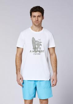 Rückansicht von Chiemsee Kurzarmshirt T-Shirt Herren 11-0601 Bright White
