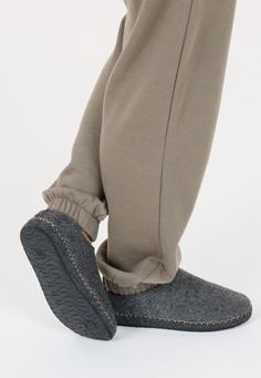 Rückansicht von Mols Sinaka Hausschuhe 1011 Dark Grey Melange