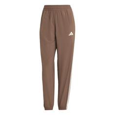 adidas Train Essentials 3-Streifen Woven Hose Trainingshose Damen Earth Strata / White