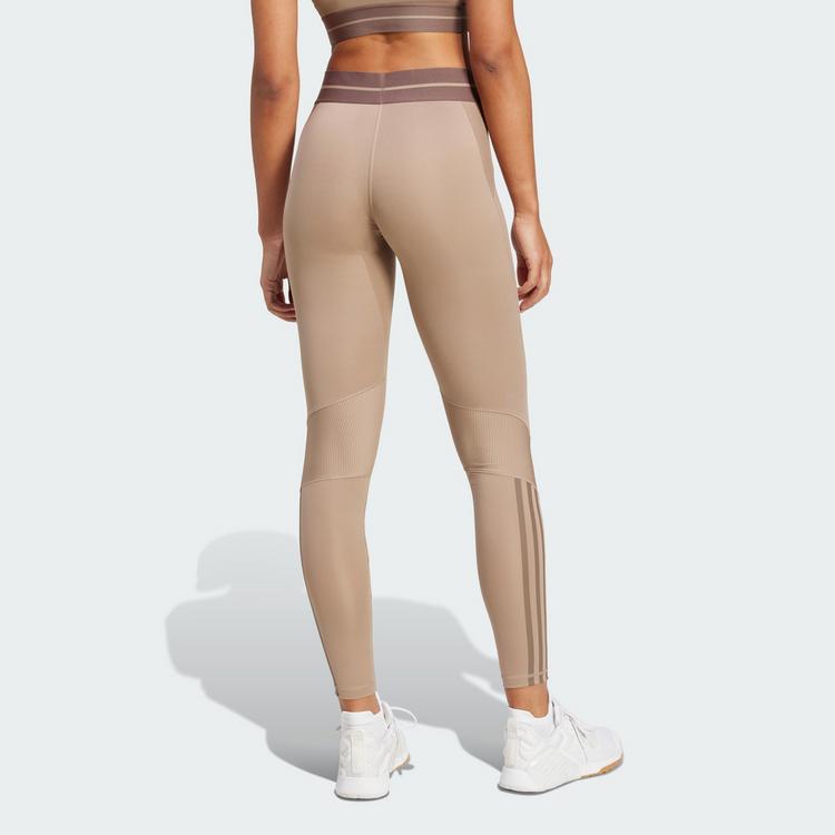 adidas adidas Hyperglam Rib 1/1 Leggings Leggings Damen - Chalky Brown / Earth Strata - 1 | SportScheck