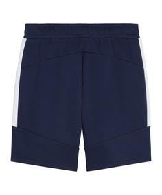 Rückansicht von PUMA teamEVOSTRIPE Short Fußballshorts Herren blausilber