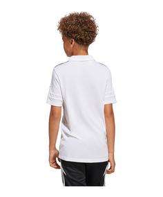 Rückansicht von adidas Squadra 25 Competition Polo Kids Poloshirt Kinder weissschwarz