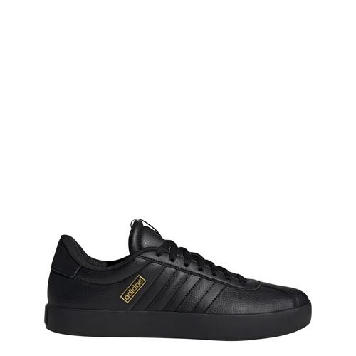 Rückansicht von adidas VL Court 3.0 Schuh Sneaker Core Black / Core Black / Gold Metallic