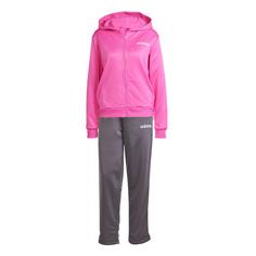 adidas Essentials Linear Trainingsanzug Sweatjacke Damen Semi Lucid Fuchsia
