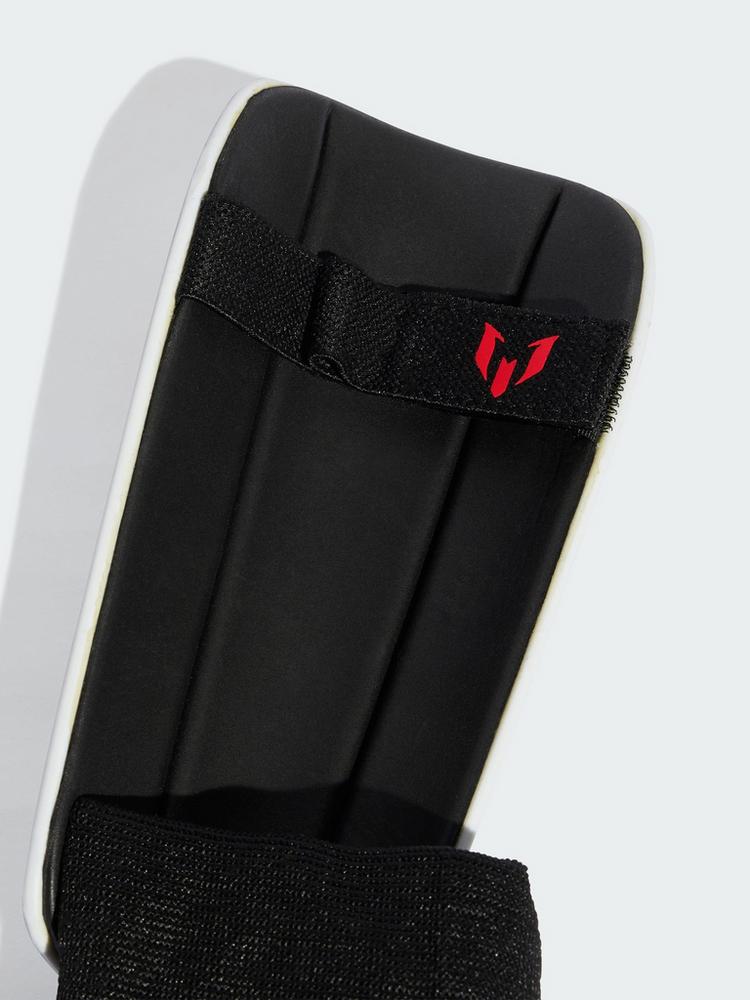 adidas adidas Messi Match Schienbeinschoner f&uuml;r Kinder Schienbeinschoner Kinder - Silver Metallic / Lucid Red / Black - 1 | SportScheck