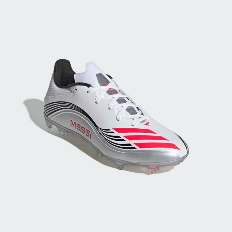 adidas adidas F50 Messi League FG/MG Fu&szlig;ballschuh Fu&szlig;ballschuhe - Cloud White / Lucid Red / Silver Metallic - 2 | SportScheck