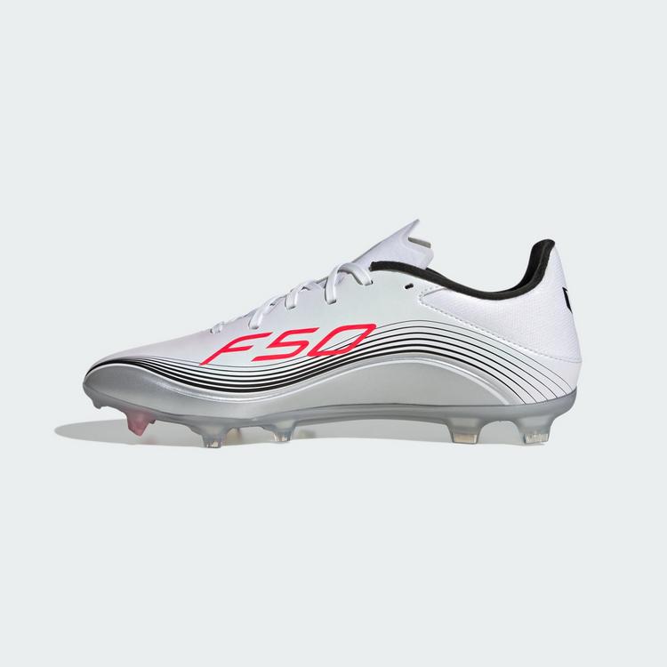 adidas adidas F50 Messi League FG/MG Fu&szlig;ballschuh Fu&szlig;ballschuhe - Cloud White / Lucid Red / Silver Metallic - 4 | SportScheck