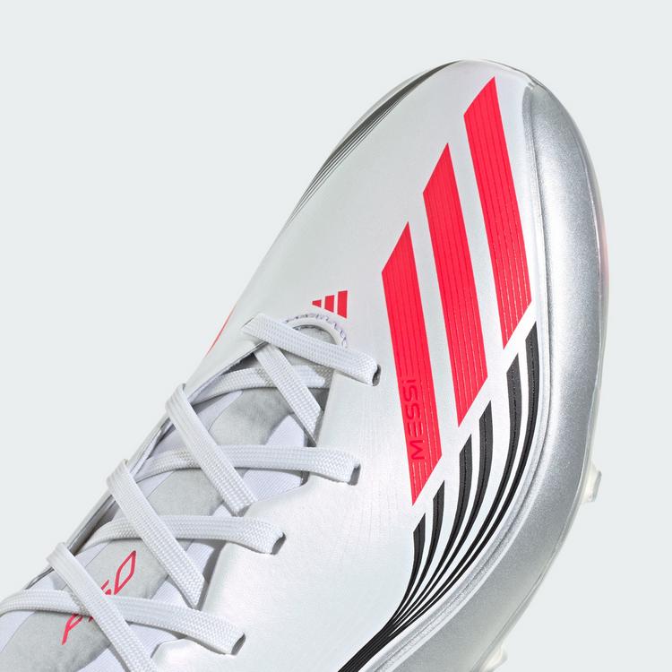 adidas adidas F50 Messi League FG/MG Fu&szlig;ballschuh Fu&szlig;ballschuhe - Cloud White / Lucid Red / Silver Metallic - 6 | SportScheck