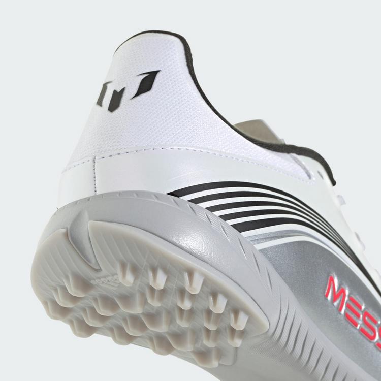 adidas adidas F50 Messi League TF Fu&szlig;ballschuh Fu&szlig;ballschuhe - Cloud White / Lucid Red / Silver Metallic - 5 | SportScheck