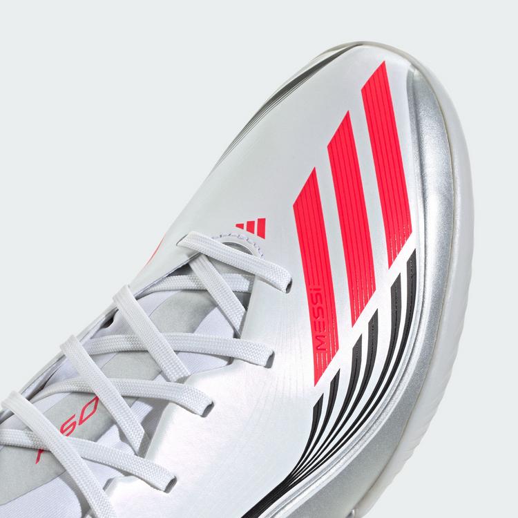 adidas adidas F50 Messi League TF Fu&szlig;ballschuh Fu&szlig;ballschuhe - Cloud White / Lucid Red / Silver Metallic - 6 | SportScheck