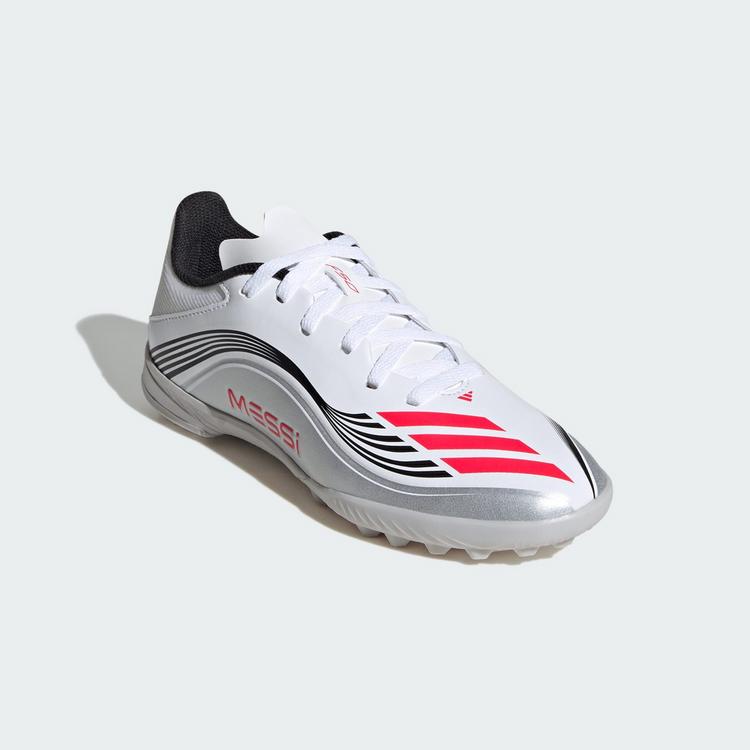 adidas adidas F50 Messi League Kids TF Fu&szlig;ballschuh Fu&szlig;ballschuhe Kinder - Cloud White / Lucid Red / Silver Metallic - 2 | SportScheck