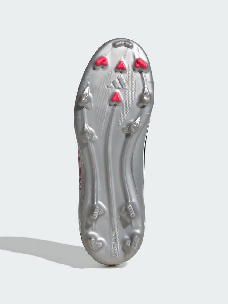 adidas adidas F50 Messi League Kids FG/MG Fu&szlig;ballschuh Fu&szlig;ballschuhe Kinder - Cloud White / Lucid Red / Silver Metallic - 1 | SportScheck