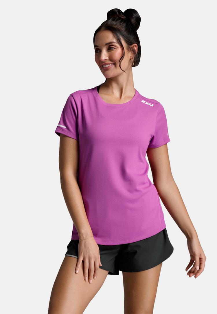 2XU 2XU Aero Funktionsshirt Damen - hyper violet-white reflective - 2 | SportScheck