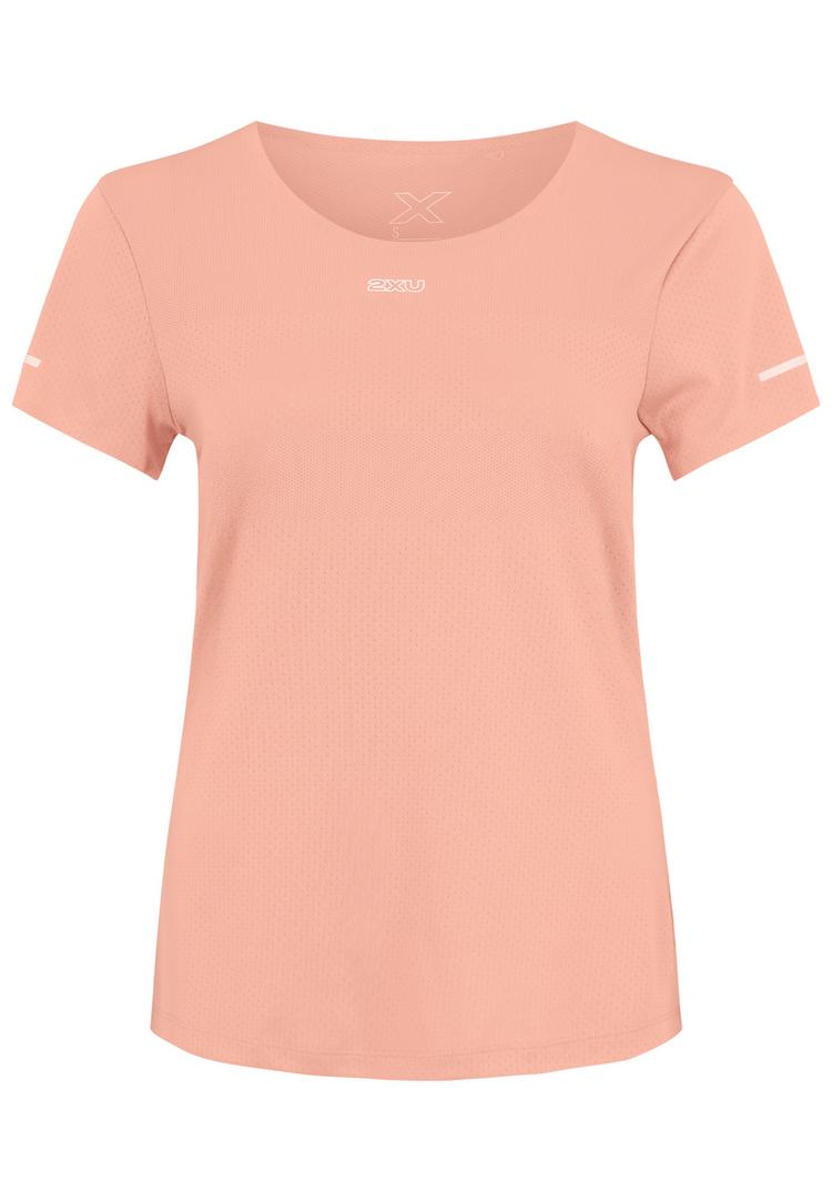2XU 2XU Light Speed Tech Tee Funktionsshirt Damen - digital peach-white reflective - 0 | SportScheck