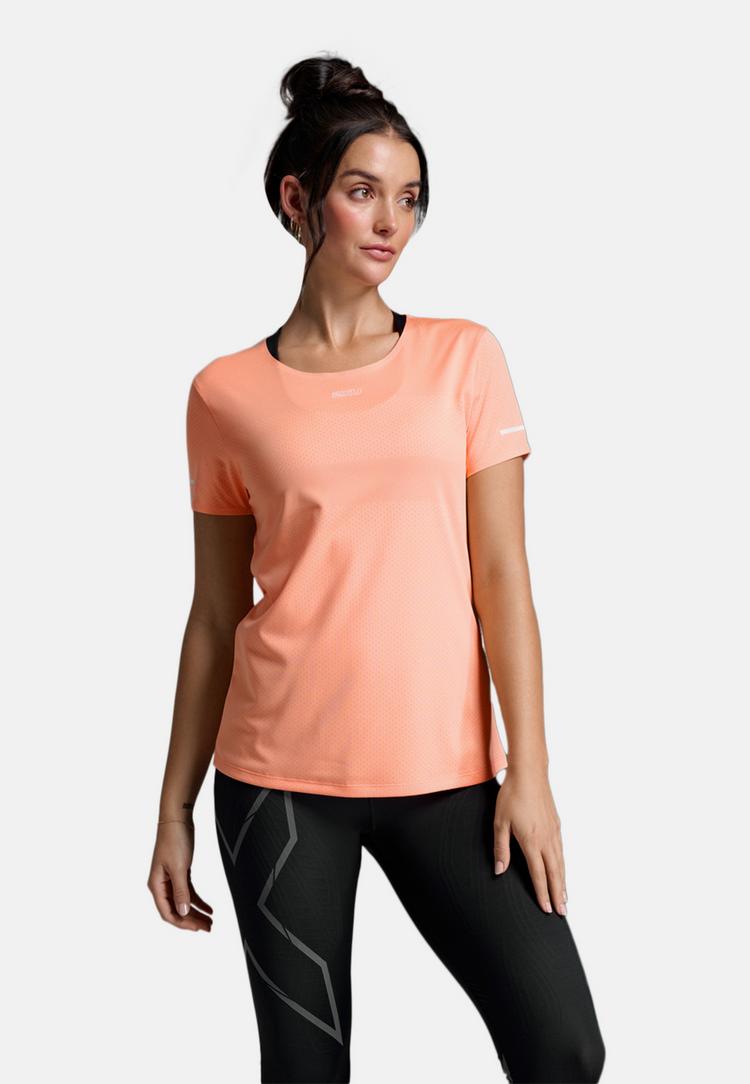 2XU 2XU Light Speed Tech Tee Funktionsshirt Damen - digital peach-white reflective - 1 | SportScheck