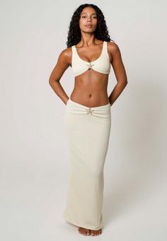 Rückansicht von Moda Minx Maxirock Damen Coconut
