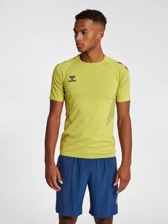 Rückansicht von hummel hmlLEAD PRO SEAMLESS TRN JRS Funktionsshirt Herren LIME PUNCH