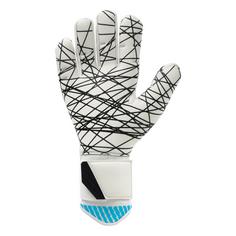 Rückansicht von Uhlsport FM Cybertec Ultragrip HN Torwarthandschuhe Kinder weiß/cyberblau/schwarz