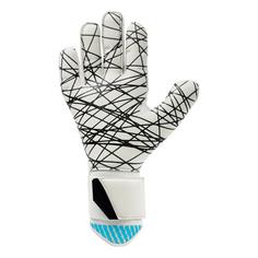 Rückansicht von Uhlsport FM Cybertec Ultragrip Torwarthandschuhe Kinder weiß/cyberblau/schwarz