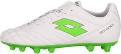 Lotto Stadio 705 Fußballschuhe 1NJ All White/Spring Green