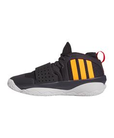 Rückansicht von adidas Dame 8 Hallenschuhe Herren orangeschwarz