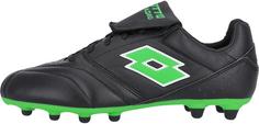 Lotto Stadio 200 Fußballschuhe 1NI All Black/Spring Green