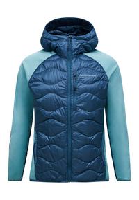 Peak Performance M Helium Down Hybrid Hood Trainingsjacke Herren - taubenblau