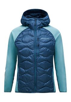 Peak Performance M Helium Down Hybrid Hood Trainingsjacke Herren TAUBENBLAU