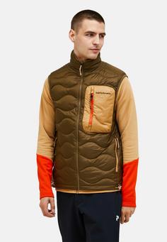 Rückansicht von Peak Performance Daunenweste Herren khaki