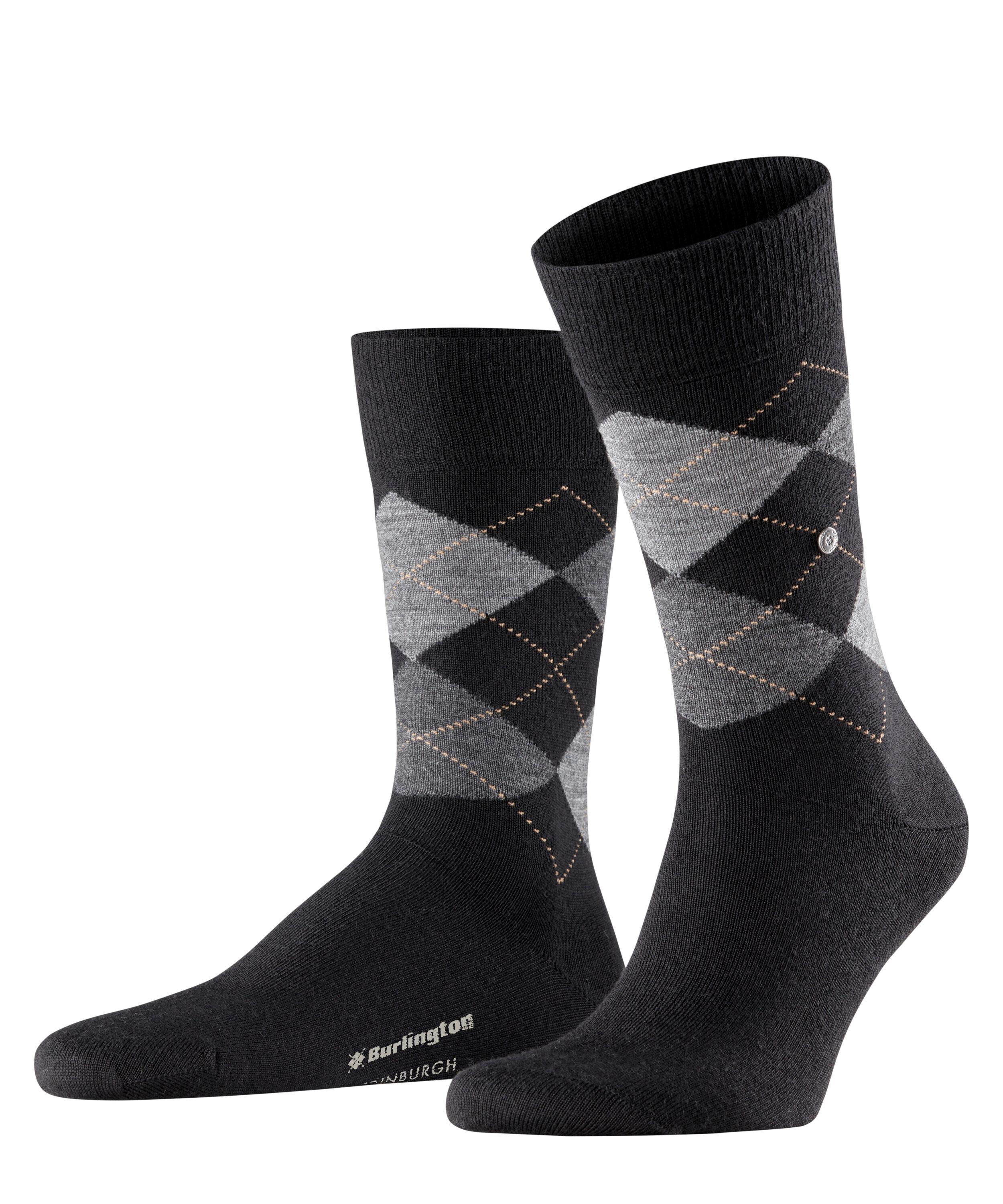 Burlington Edinburgh SO Socken Herren - black (3000)