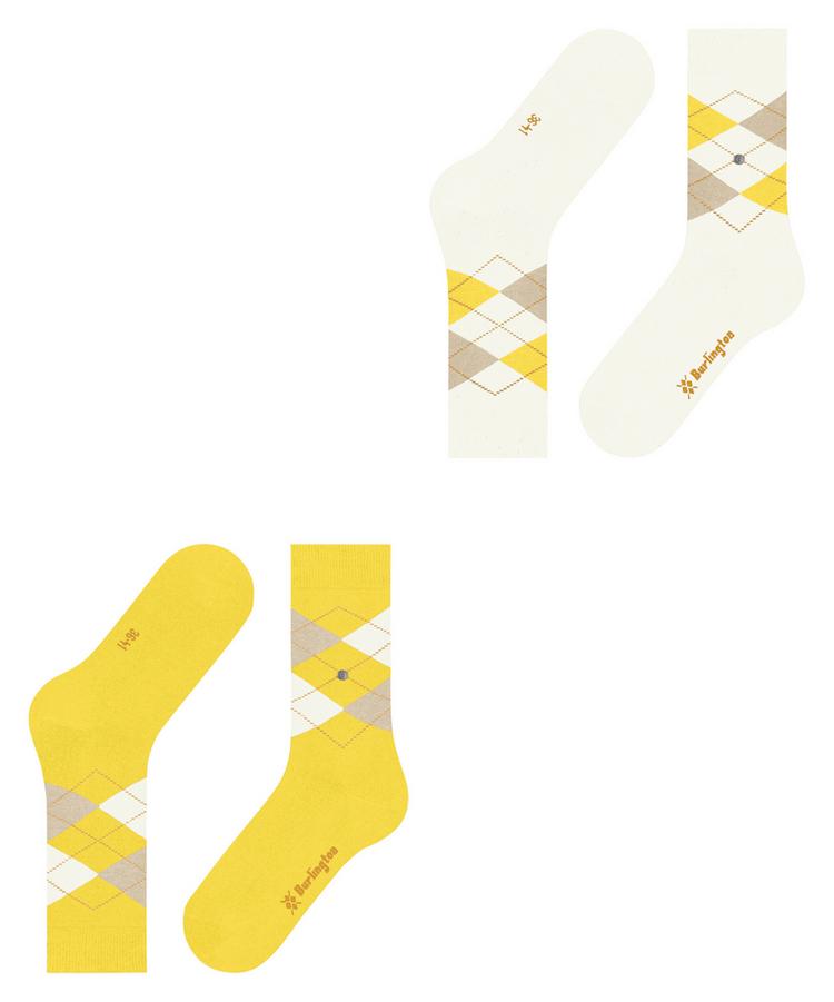 Burlington Burlington Everyday Argyle SO 2-Pack Socken Damen - sunshine (1330) - 2 | SportScheck