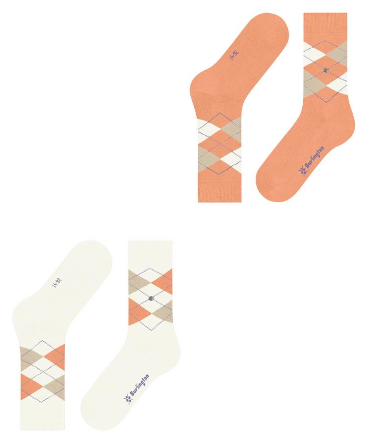 Burlington Burlington Everyday Argyle SO 2-Pack Socken Damen - off-white (2040) - 2 | SportScheck
