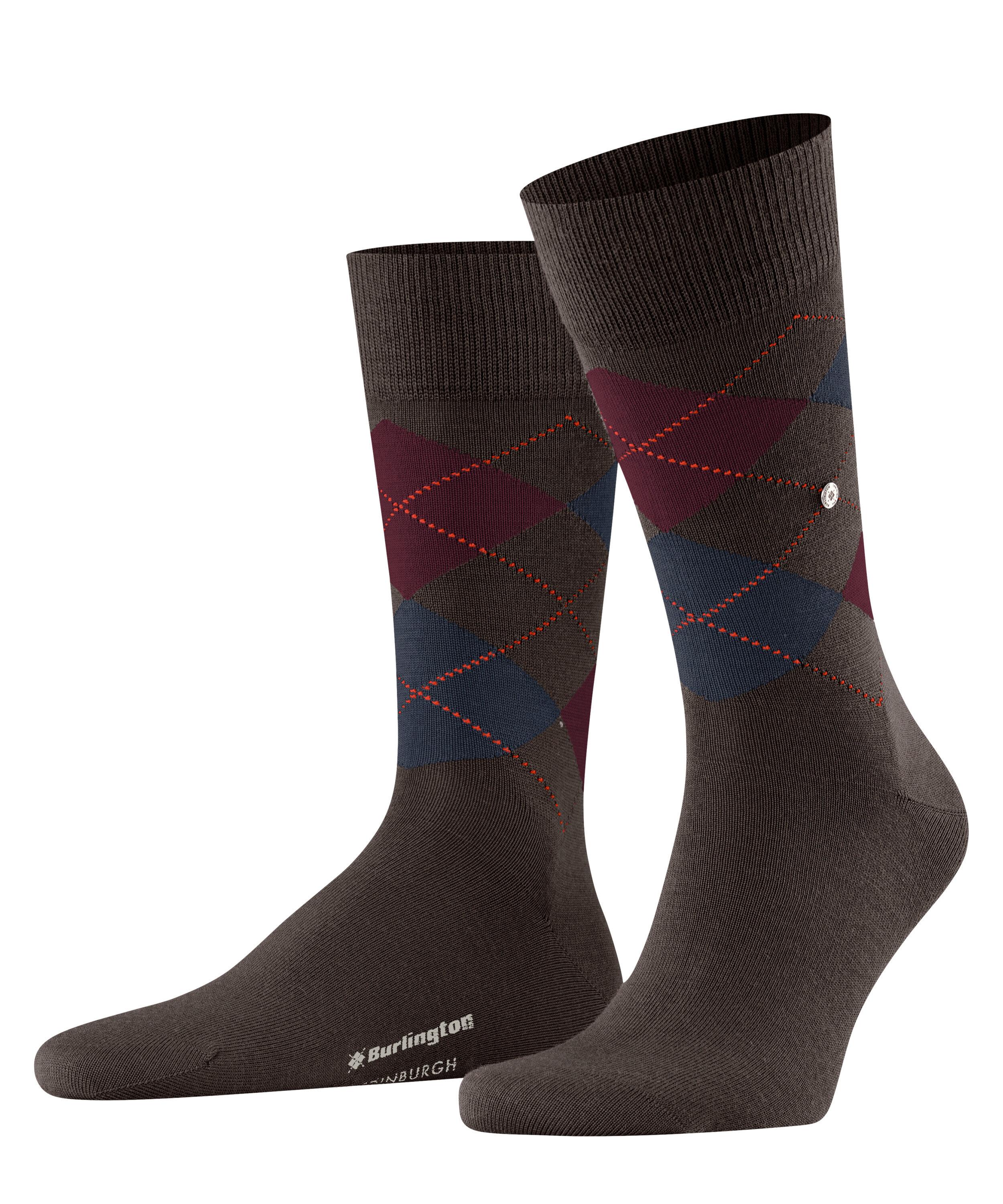 Burlington Edinburgh SO Socken Herren - dark brown (5235)
