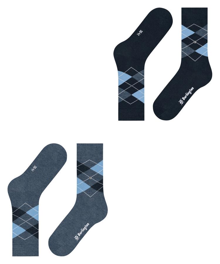 Burlington Burlington Everyday Argyle SO 2-Pack Socken Damen - light denim (6660) - 2 | SportScheck
