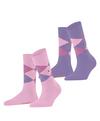 Burlington Everyday Argyle SO 2-Pack Socken Damen - berry-pool (8394)