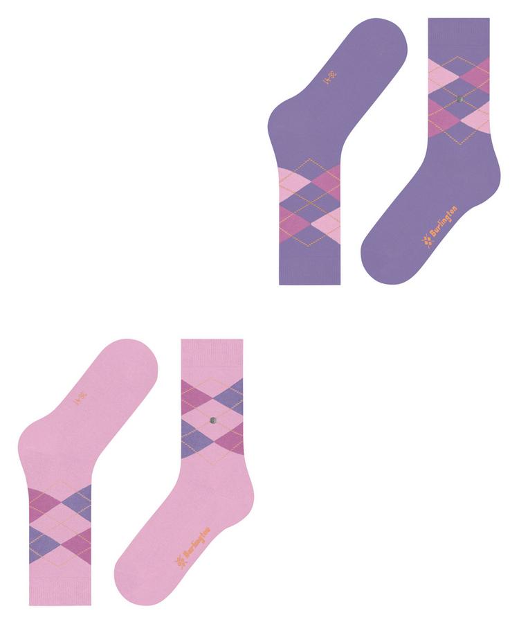 Burlington Burlington Everyday Argyle SO 2-Pack Socken Damen - berry-pool (8394) - 2 | SportScheck